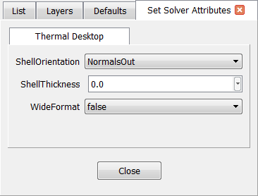 CAE, Solver Attributes, Thermal Desktop