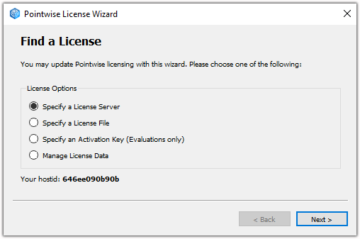 File, License, Launch License Wizard