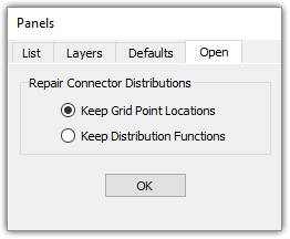 File, Open (Repair Connector Distribution)
