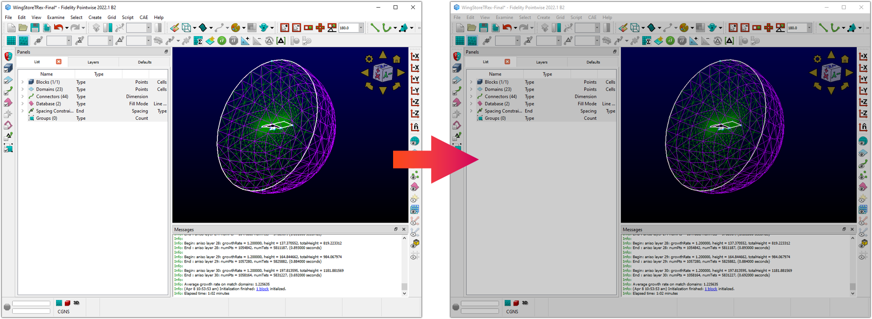 GUI dims when Fidelity Pointwise is inactive.