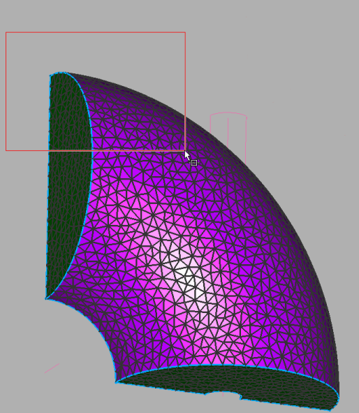 Entity selection using a box Pointwise