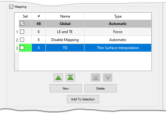 Selecting a User-Defined Mapping Filter in
                                               the Mapping Table