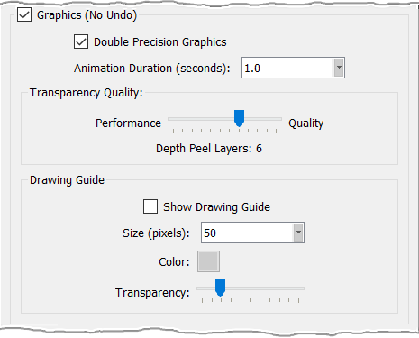 Preferences-Graphics Frame