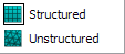 Use Set Type to set the grid type to Structured or Unstructured.