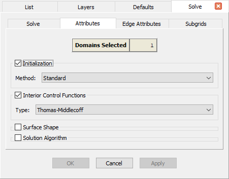 Structured Domain Grid, Solve Panel